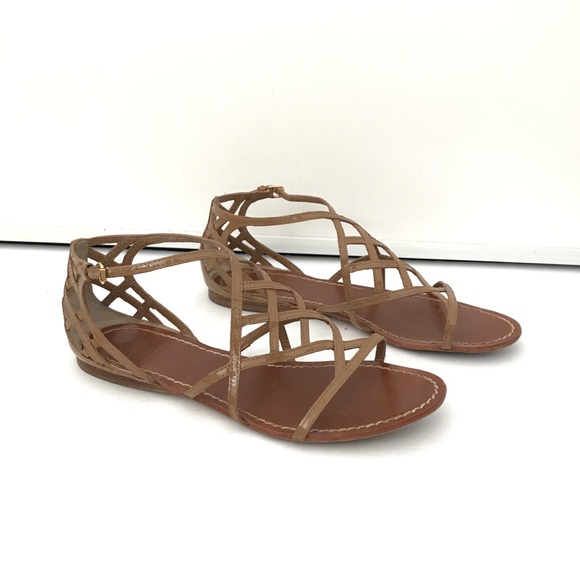 Tory Burch Amalie Strappy Flat Sandal Sand - Picture 2 of 12